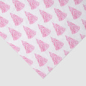 Keusch roze Waterverf kerstboompatroon Tissuepapier (Detail)