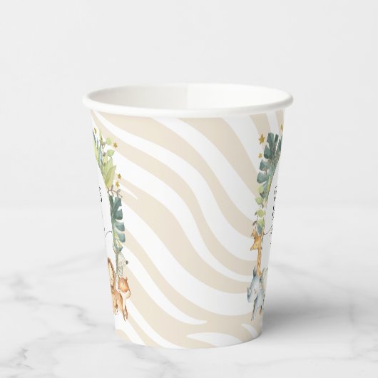 Keut oerwoud baby dierlijke nerts baby shower beke papieren bekers (Links)