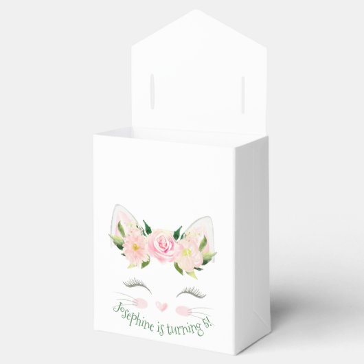 Keuten Cat Kat Birthday Floral Bedankdoosjes (Geopend)