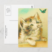 Keuten en vlinder  briefkaart (Voorkant / Achterkant)