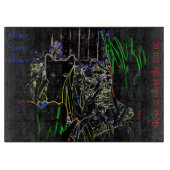 Keuten in de Neon Garden-Glass Cutting Board Snijplank (Voorkant)