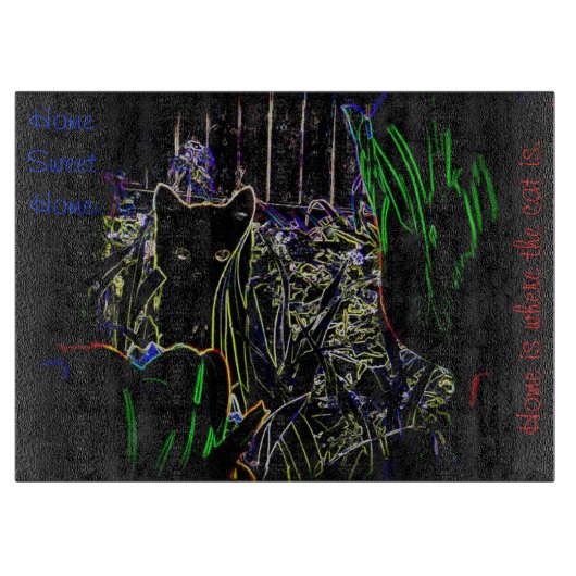 Keuten in de Neon Garden-Glass Cutting Board Snijplank (Voorkant)