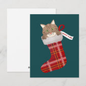 Keuten in een kerststop feestdagenkaart (Voorkant / Achterkant)