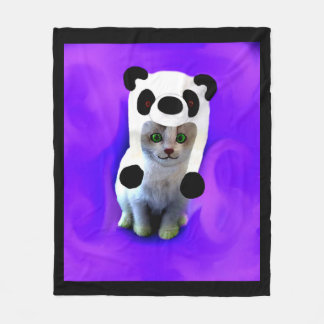 Keuten in een pandagebak pet fleece deken