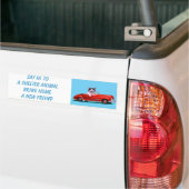 Keuten in een rode converteerbaar bumpersticker (Op Truck)