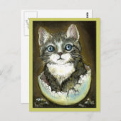 Keuten in een schelp briefkaart (Voorkant / Achterkant)