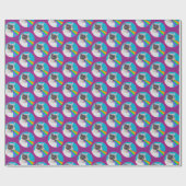 Keuten spuugt regenboog op cadeaupapier (Vlak)