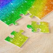 Keuten spuugt regenboog op legpuzzel (Zijkant)