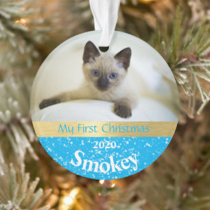 Keuten's eerste kerstfotoornament ornament