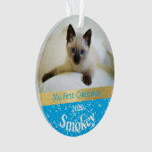 Keuten's eerste kerstfotoornament ornament (voorkant)