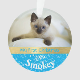 Keuten's eerste kerstfotoornament ornament