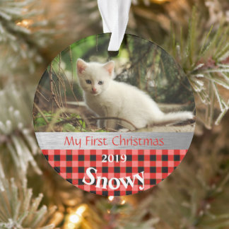Keuten's eerste kerstfotoornament ornament