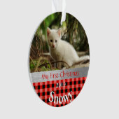 Keuten's eerste kerstfotoornament ornament (voorkant)