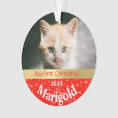 Keuten's eerste kerstfotoornament ornament (voorkant)