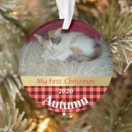 Keuten's eerste kerstfotoornament ornament