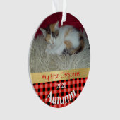 Keuten's eerste kerstfotoornament ornament (voorkant)