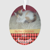 Keuten's eerste kerstfotoornament ornament (voorkant)