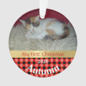 Keuten's eerste kerstfotoornament ornament (voorkant)