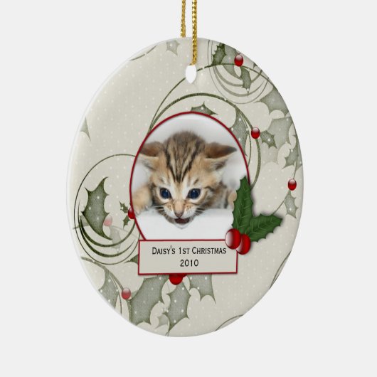 Keuten's eerste kerstversiering keramisch ornament (Rechts)