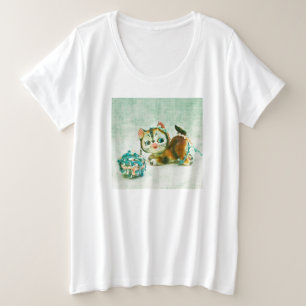  keuty Cat Grote Maat T-shirt
