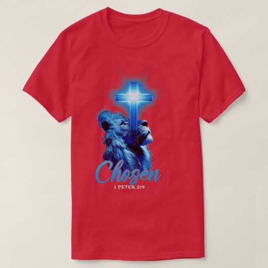 Keuze 1 Peter 2 9 Christelijke Bijbelscriptie T-shirt (Design voorkant)