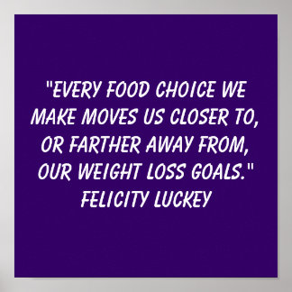 Keuze bij gewichtsverlies 4 poster