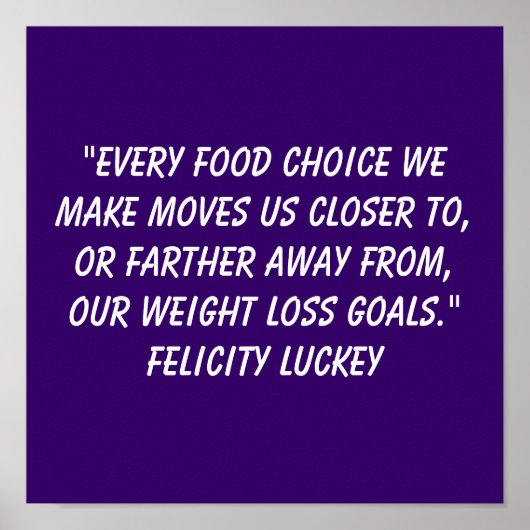 Keuze bij gewichtsverlies 4 poster (Voorkant)