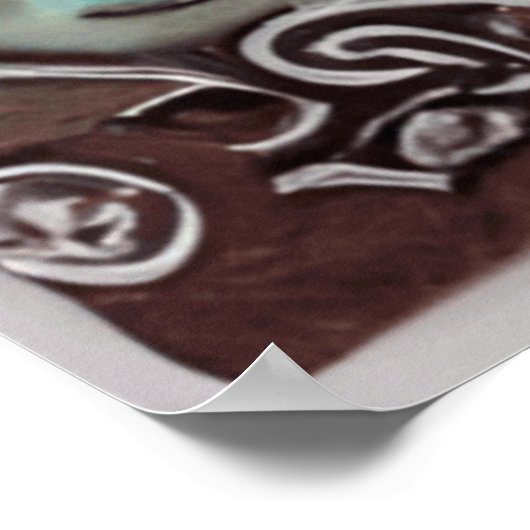 Keuze blauwe, blauwe, langwerpige, kleine Mermaïde Poster (Hoek)