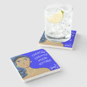 KEUZE CREËER UW TOEKOMST STENEN ONDERZETTER (Zijkant)