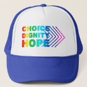 KEUZE DIGNITY HOPE RAINBOW TRUCKER HAT TRUCKER PET (Voorkant)