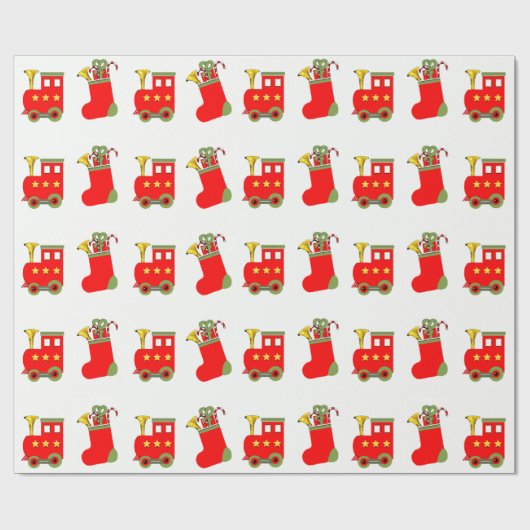 Keuze en Sokken Kerstvakantie Cadeaupapier (Vlak)