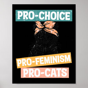 Keuze Feministische Kat Mama Reproductieve Rechten Poster
