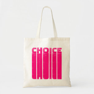 Keuze hete roze grafische typografie modern cool tote bag