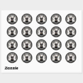 Keuze hond ronde sticker (Vel)
