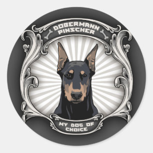 Keuze hond ronde sticker