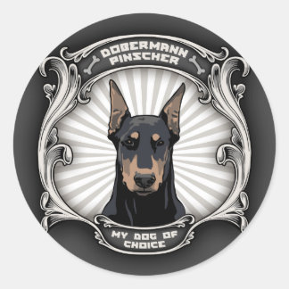 Keuze hond ronde sticker