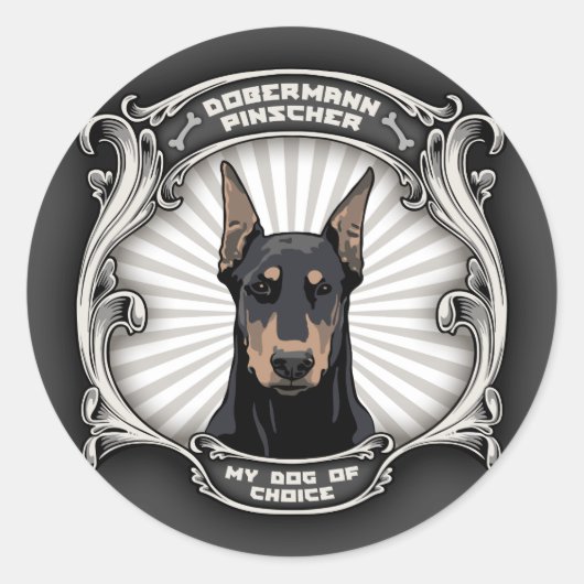 Keuze hond ronde sticker (Voorkant)