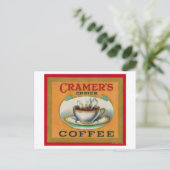 Keuze koffieetiket van Cramer Briefkaart (Staand voorkant)