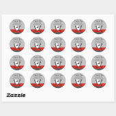 Keuze-label-labels met chef-vorkmessen ronde sticker (Vel)