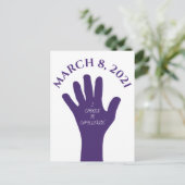 Keuze om 8 maart uit te dagen Vrouwendag 2021 Briefkaart (Staand voorkant)