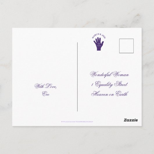 Keuze om 8 maart uit te dagen Vrouwendag 2021 Briefkaart (Achterkant)