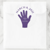 Keuze om 8 maart uit te dagen Vrouwendag 2021 Ronde Sticker (Tas)