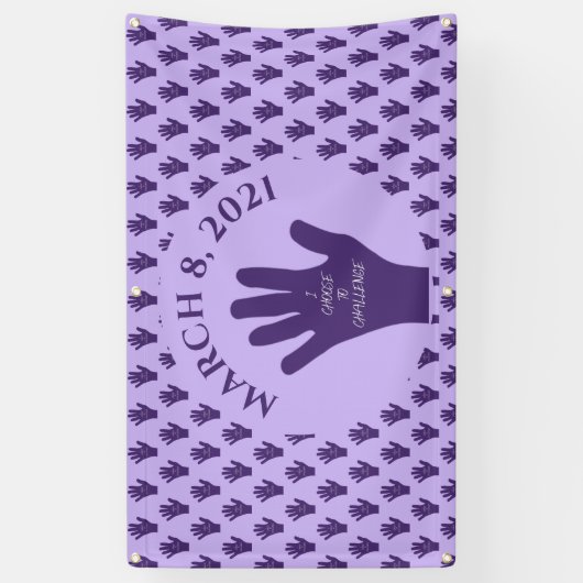 Keuze om 8 maart uit te dagen Vrouwendag 2021 Spandoek (Verticaal)