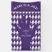 Keuze om 8 maart uit te dagen Vrouwendag 2021 Spandoek (Verticaal)