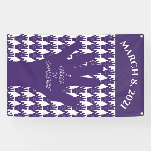 Keuze om 8 maart uit te dagen Vrouwendag 2021 Spandoek (Horizontaal)