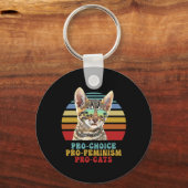 Keuze Pro Feminisme Pro Cats Vrouwenrechten Femini Sleutelhanger (Voorkant)