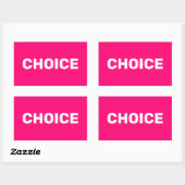 Keuze roze vrouwen voor abortusrechten rechthoekige sticker (Vel)