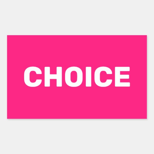 Keuze roze vrouwen voor abortusrechten rechthoekige sticker (Voorkant)
