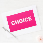 Keuze roze vrouwen voor abortusrechten rechthoekige sticker (Envelop)