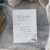 Keuze RSVP-kaart in het menu Airy Greenery en Gold